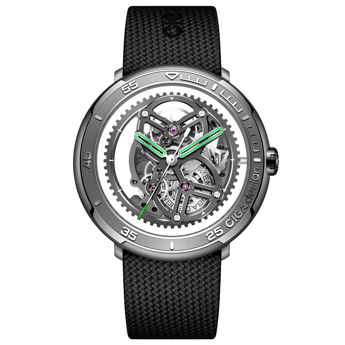Vector — Reloj Skeleton Automático en Carbono Forjado