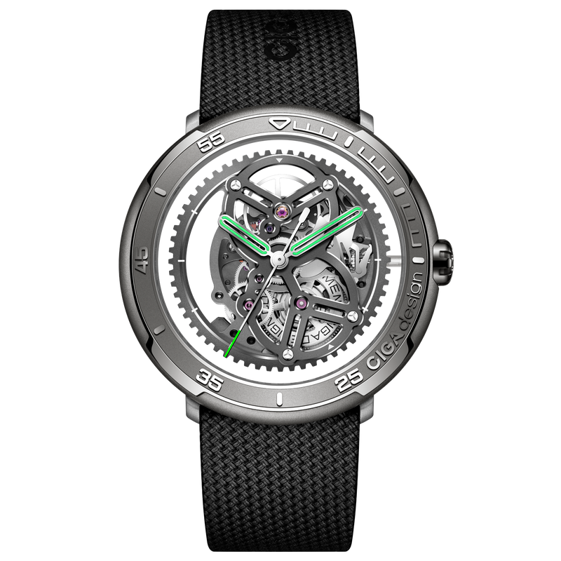 Vector — Reloj Skeleton Automático en Carbono Forjado