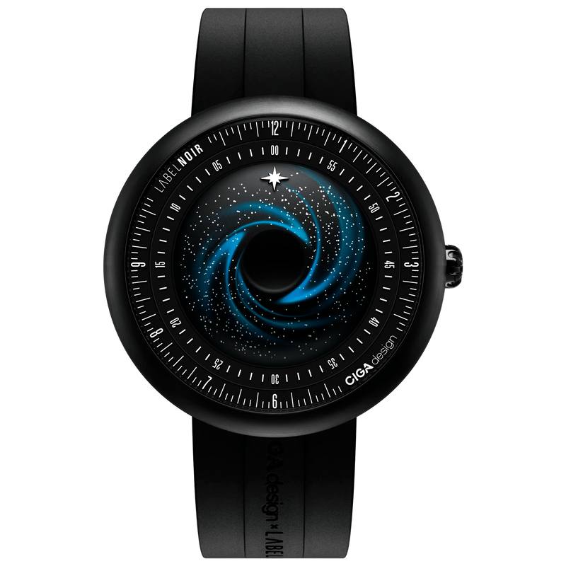 CIGA design X LABEL NOIR AUTOMATIC WATCH BLUE PLANET II · BLACK STAR EDITION