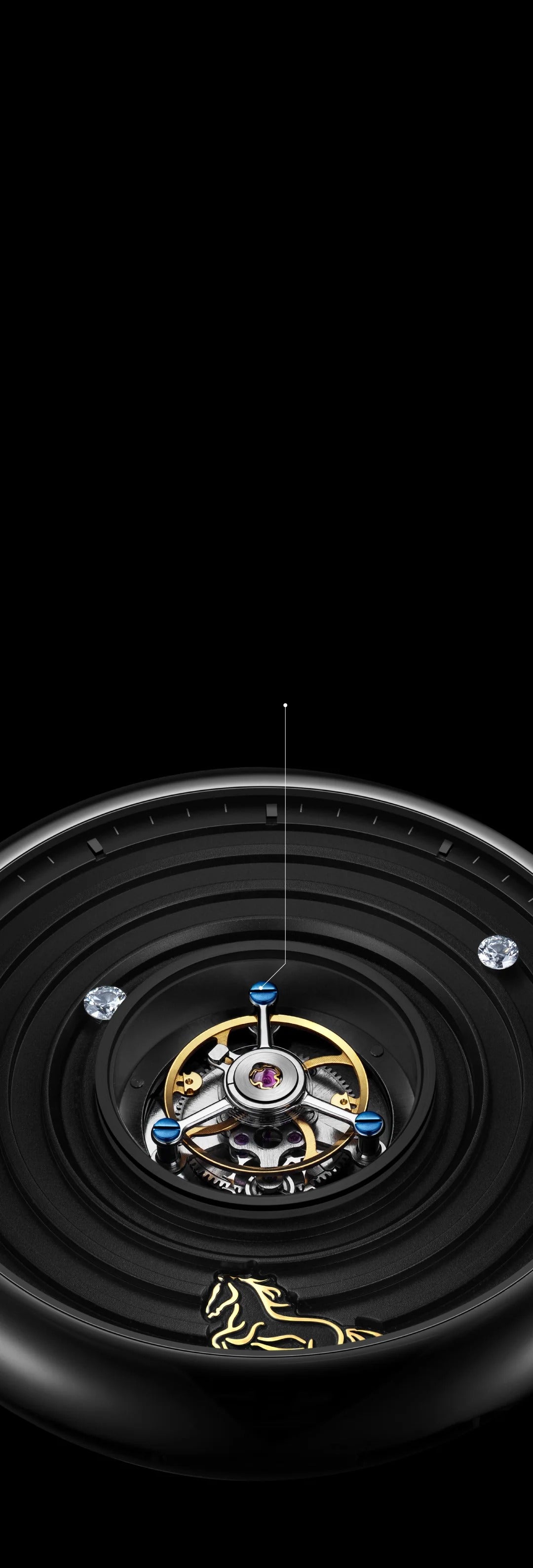 TOURBILLON CENTRAL<br>
EN MOVIMIENTO