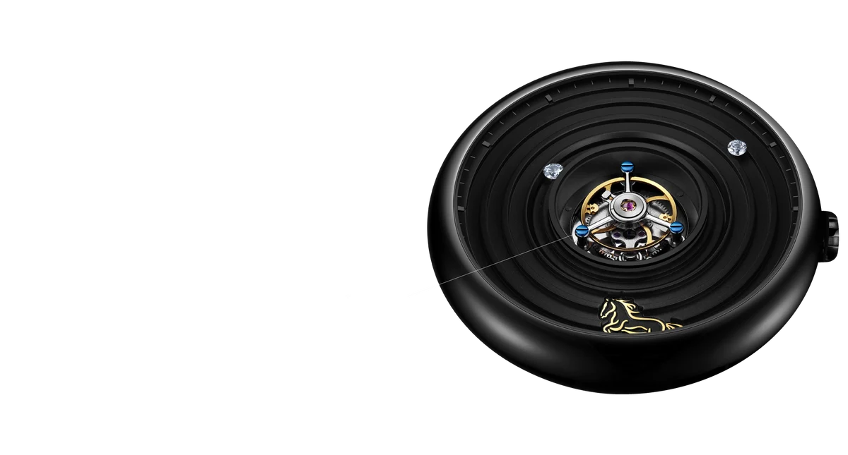 TOURBILLON CENTRAL<br>
EN MOVIMIENTO