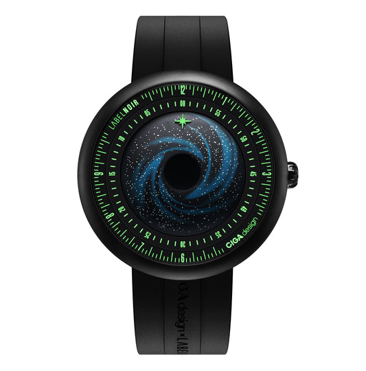 CIGA design x Label Noir Automatic Watch Blue Planet II · Black Star Edition