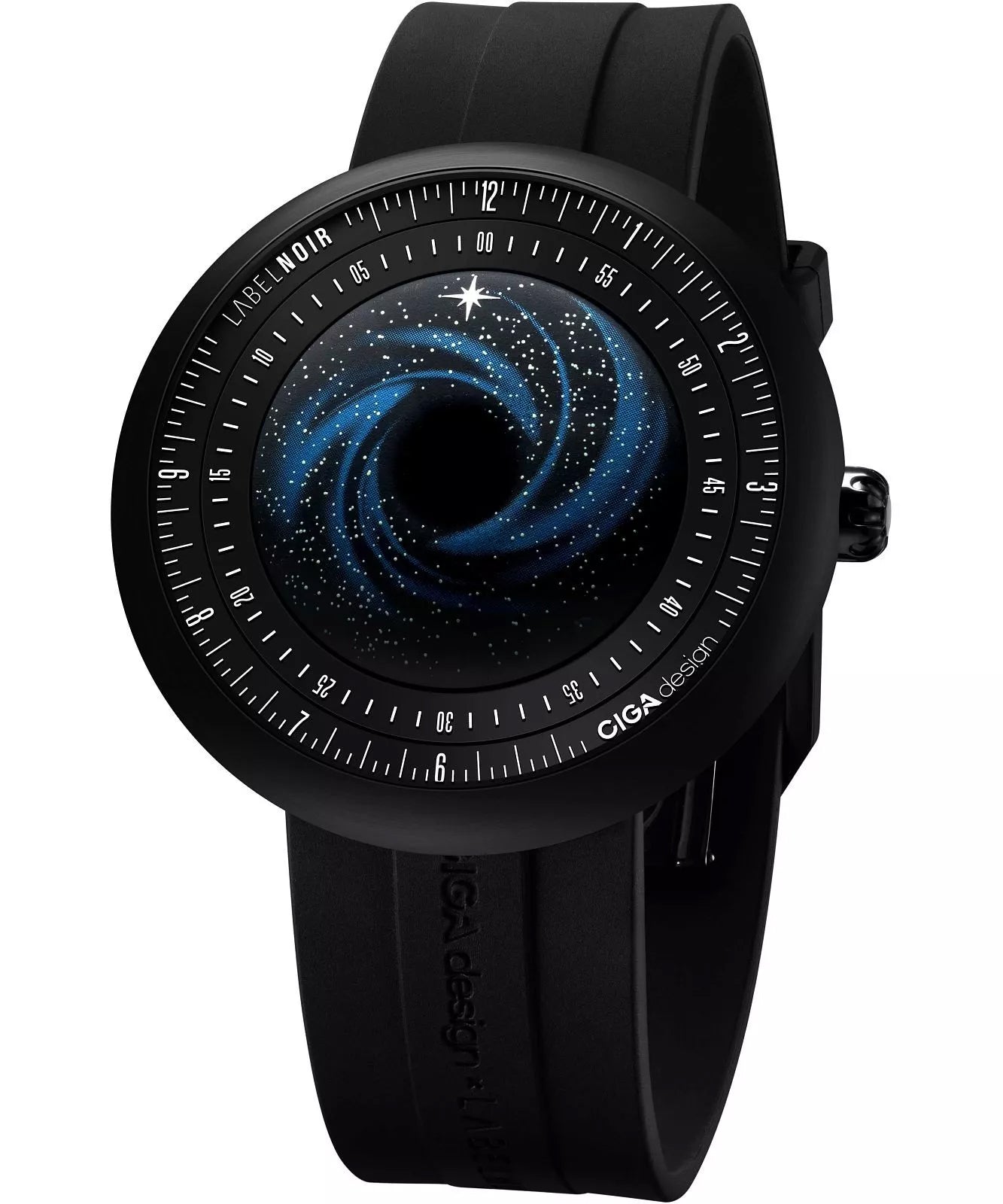 CIGA design x Label Noir Automatic Watch Blue Planet II · Black Star Edition