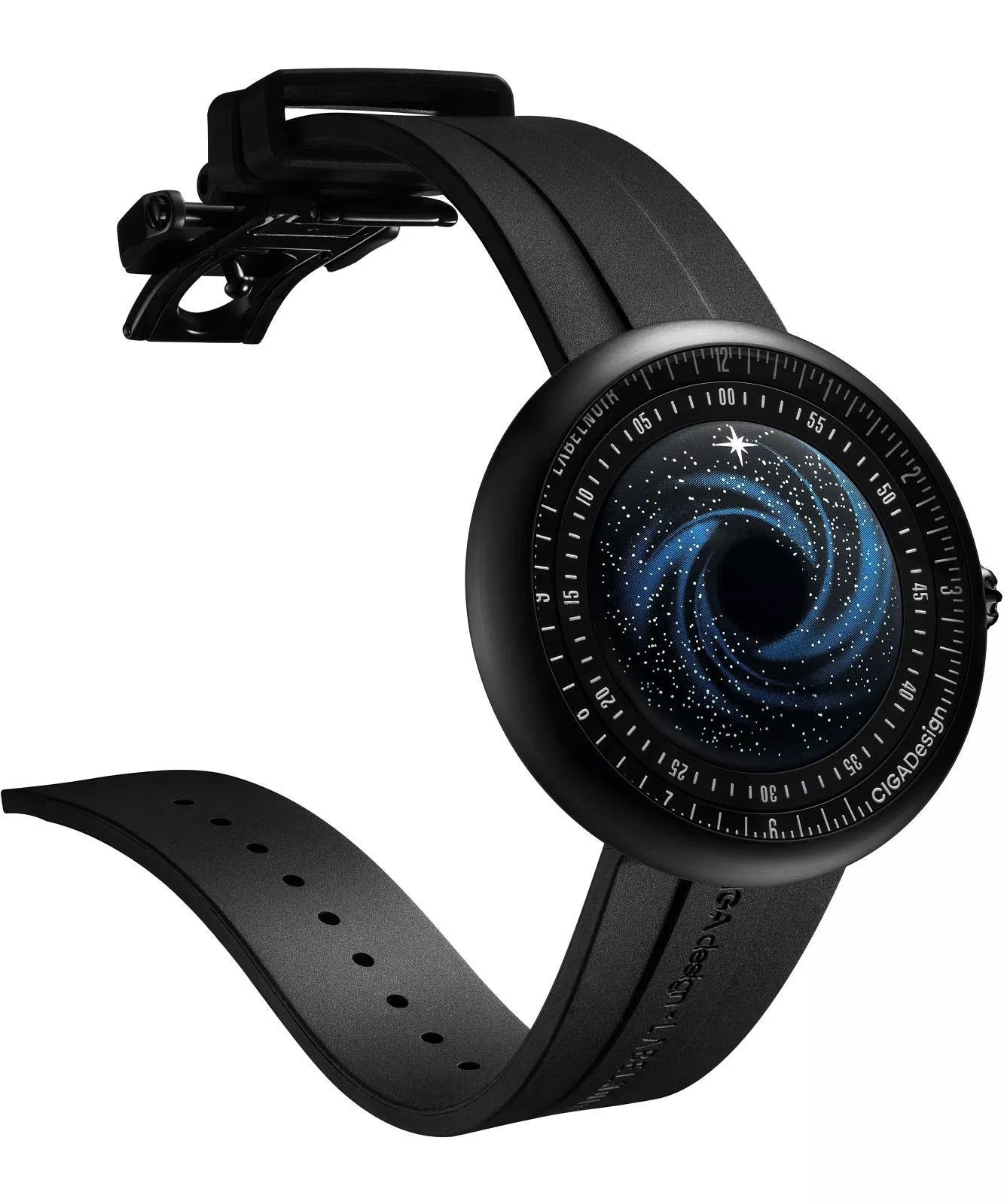 CIGA design x Label Noir Automatic Watch Blue Planet II · Black Star Edition