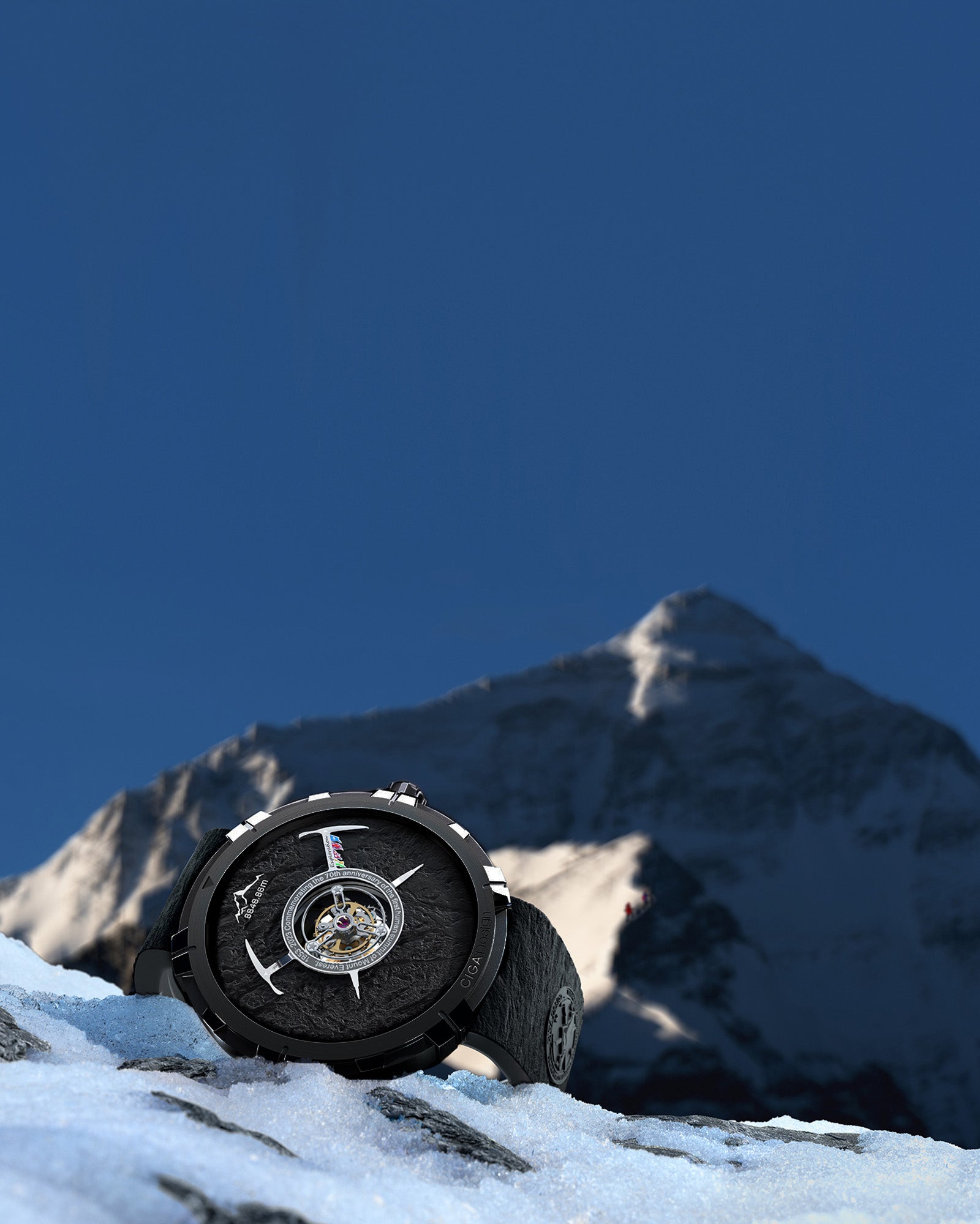 CIGA design Central Tourbillon Watch · Everest 70th Anniversary Edition
