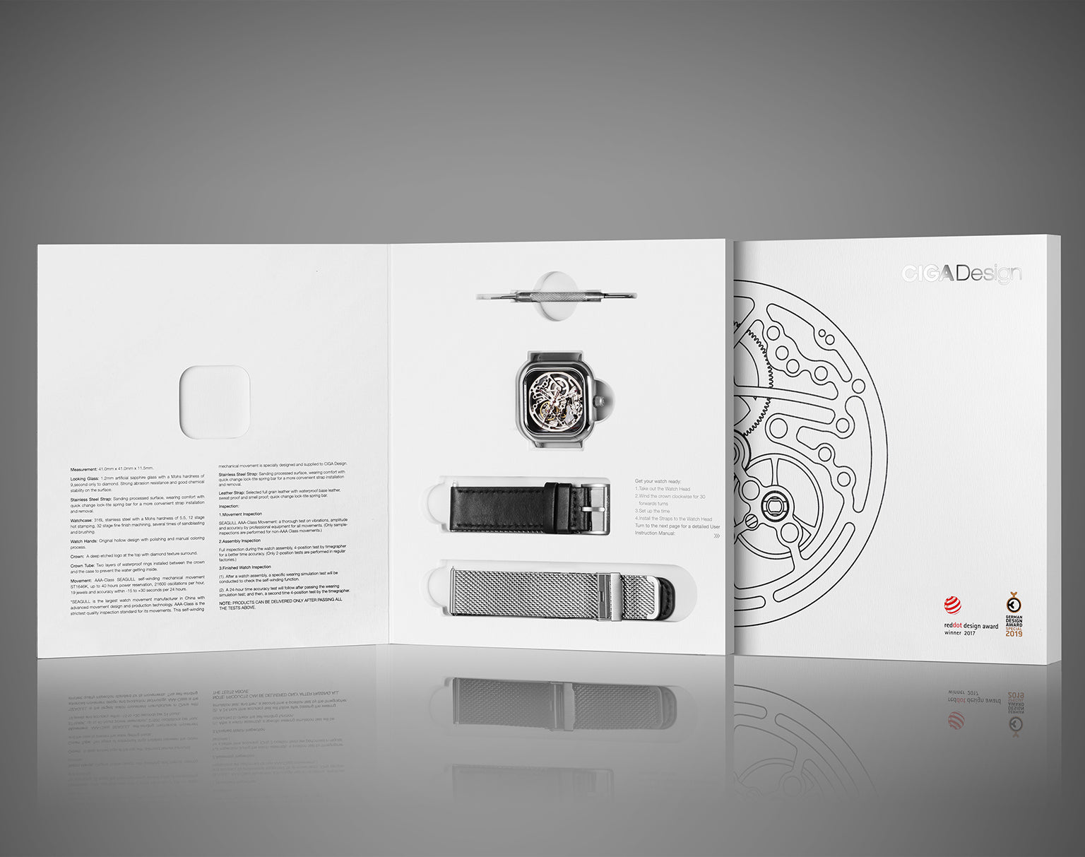 CIGA design Mechanical Watch Skeleton