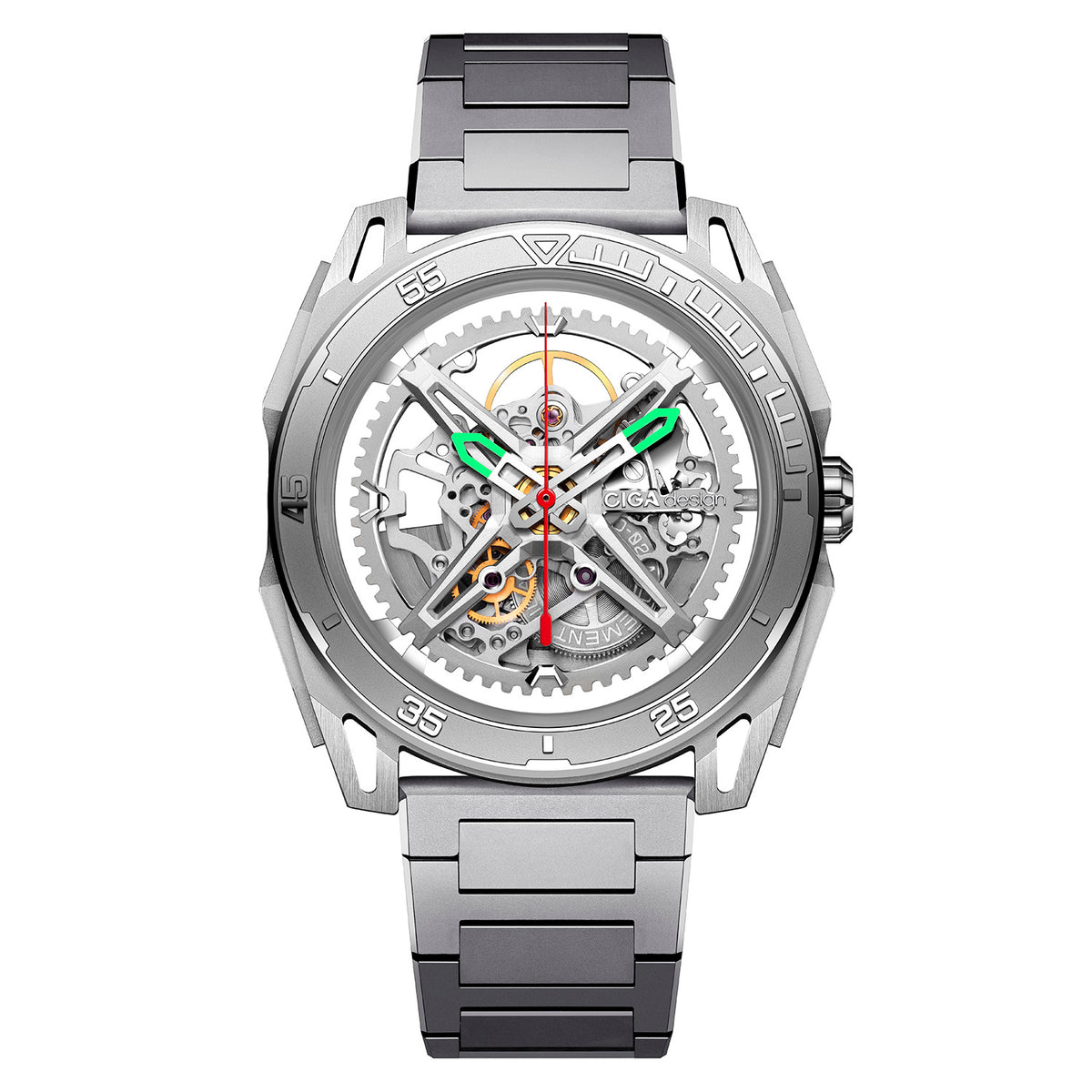 CIGA design Reloj Automático Esqueleto Falcon