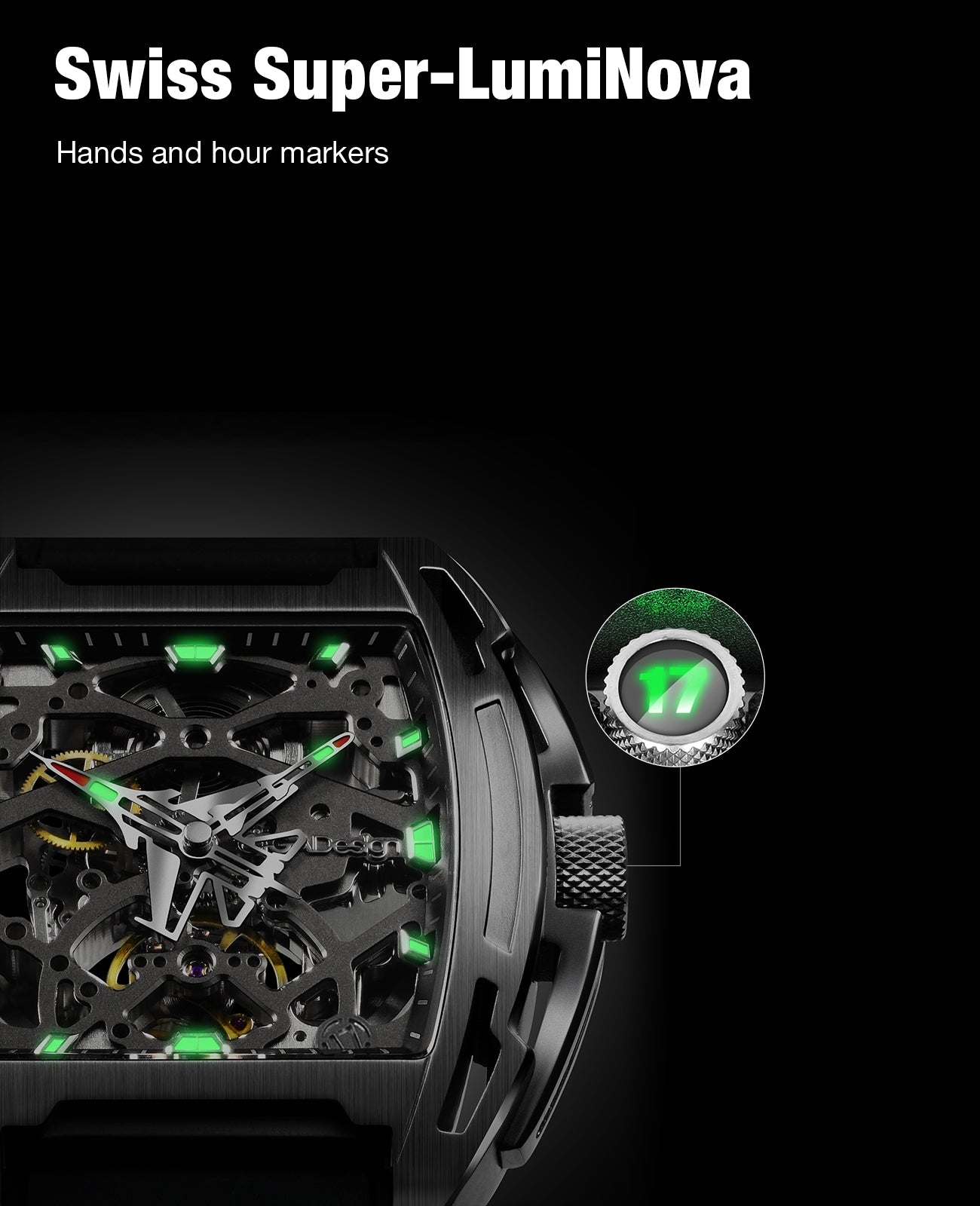 Aircraft Carrier Black Wristwatch