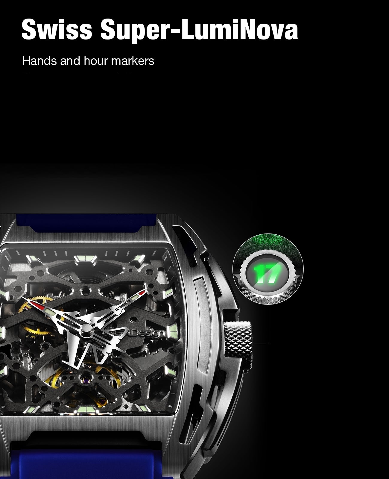 Aircraft Carrier Black Wristwatch